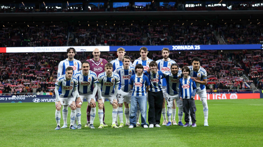 Este fue el once que salió como tiutlar en el Espanyol el pasado sábado en el estadio Metropolitano de Madrid.