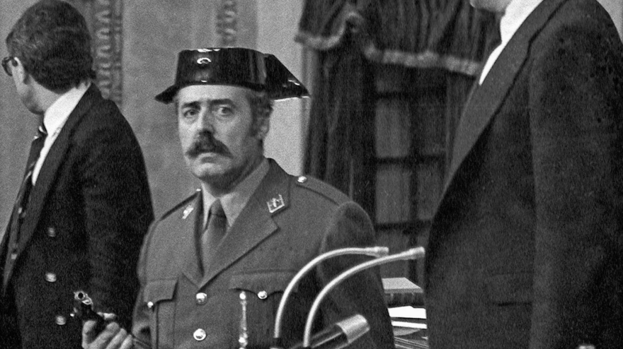 Fotografía de archivo tomada el 23/02/1981 del exteniente coronel de la Guardia Civil Antonio Tejero, que protagonizó la intentona de golpe de Estado el 23F