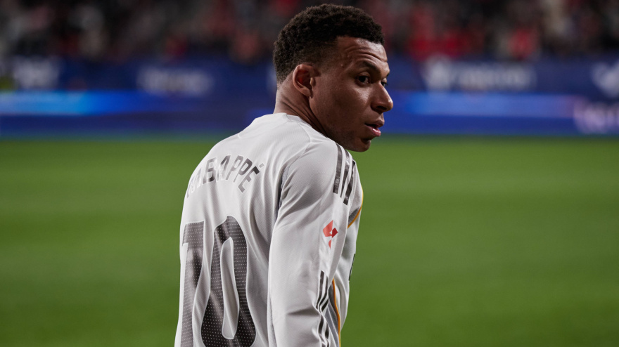 Kylian Mbappé, durante un partido del Real Madrid