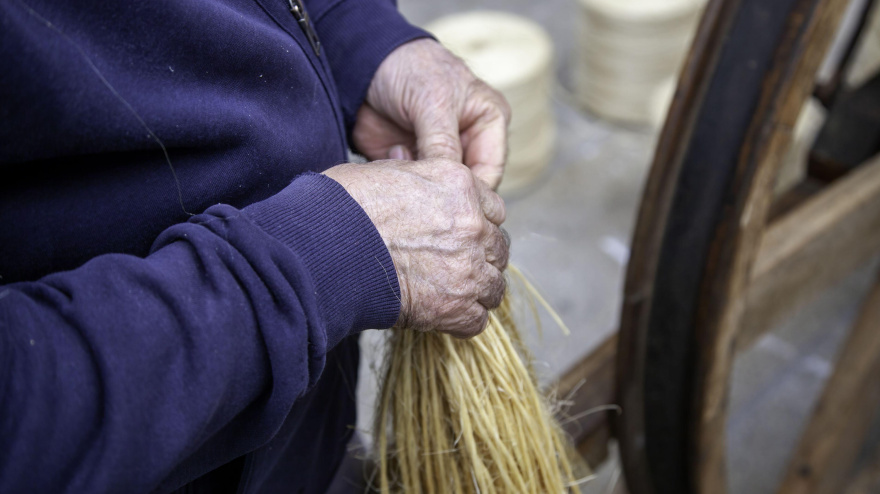 Fabricación de cuerda de esparto