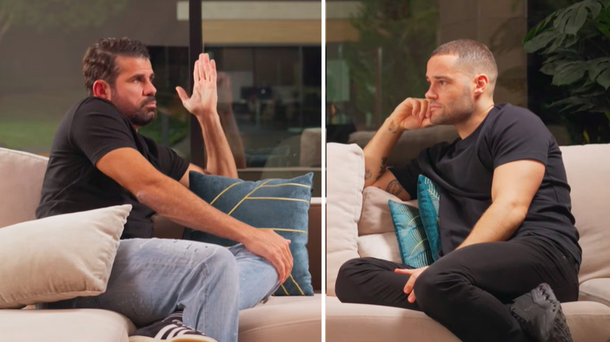 Diego Costa charla con Mario Suárez