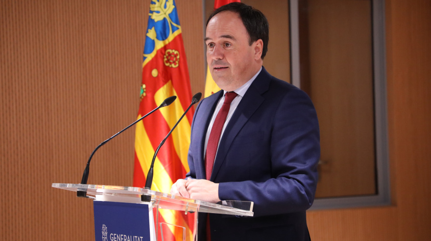 El president de la Generalitat, Juanfran Pérez Llorca, en un acto el Llíria