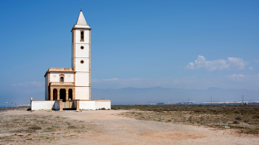 Iglesia de las Salinas de Cabo de Gata. La Almadraba de Monteleva, Parque Natural Cabo de Gata-Níjar, Almería