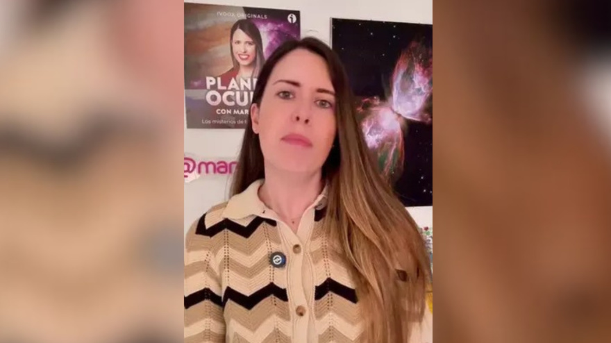 Mar Gómez hablando sobre el desfile de planetas que tendrá lugar este sábado