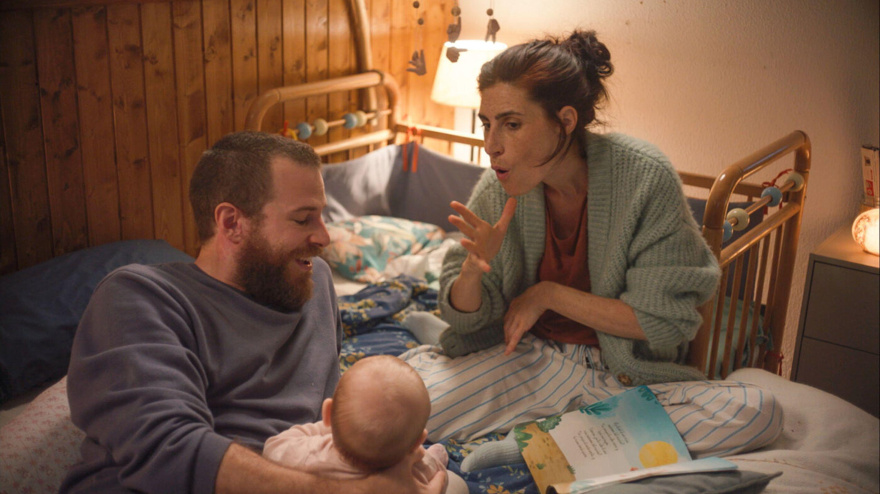 3D34JD4 Deaf (Spanish: Sorda) is a 2025 Spanish drama film written and directed by Eva Libertad, a continuation of the 2023 Goya Award-nominated short film of the same name co-directed by Eva Libertad, that starred the sister of Eva Libertad, Miriam Garlo. This feature length film also stars deaf actress Miriam Garlo along with Alvaro Cervantes, Elena Irureta, and Joaquin Notario. It follows Angela, a deaf woman, who is expecting a child with her hearing partner, Hector