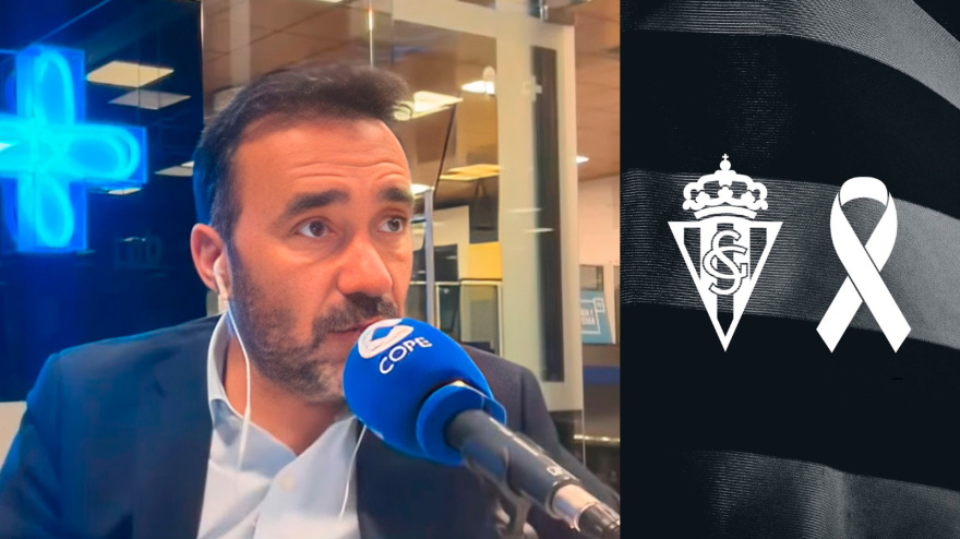 Juanma Castaño tiene un recuerdo al socio del Sporting fallecido en El Molinón durante un partido de fútbol