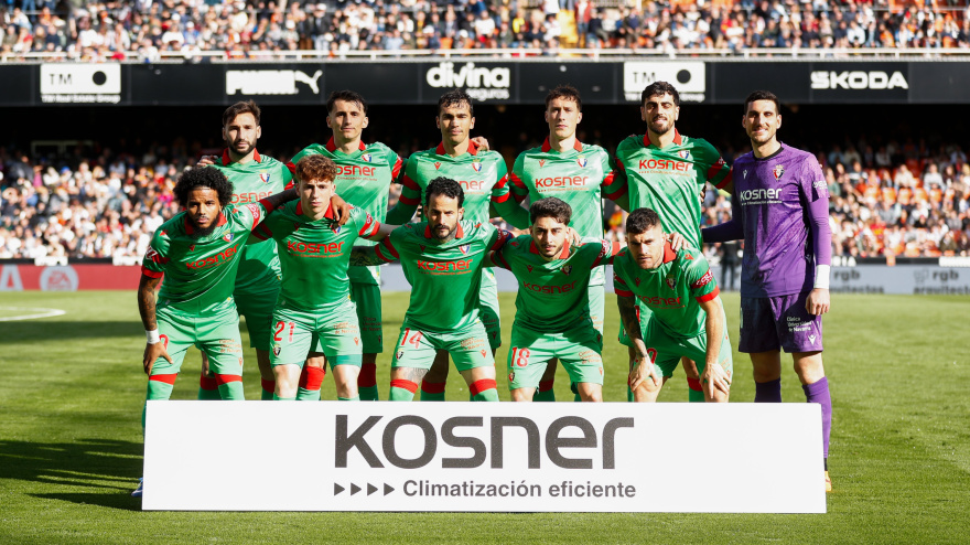 Once de Osasuna contra el Valencia