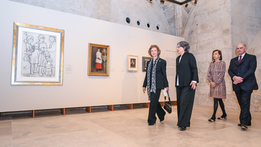 La reina emérita doña Sofía inaugura la exposición ‘Picasso. Raíces bíblicas’ en la Catedral de Burgos