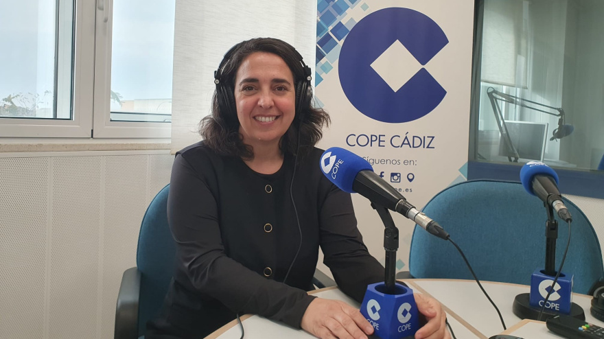 Carmen Sánchez en los estudios de COPE Cádiz