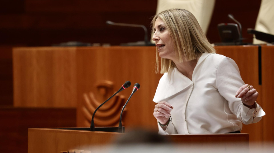 María Guardiola, este martes, en el pleno de investidura