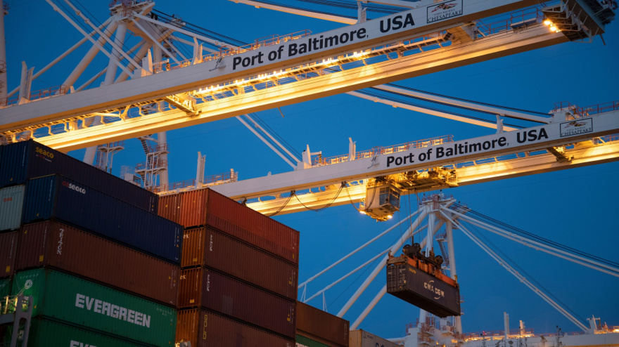 Foto de archivo de contenedores. Exportaciones a Estados Unidos