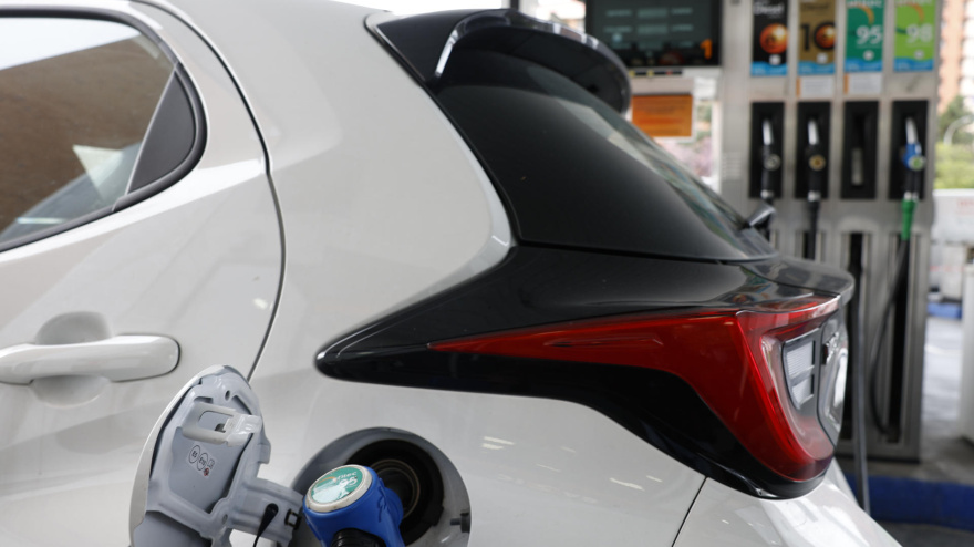 Vista de una gasolinera en Madrid