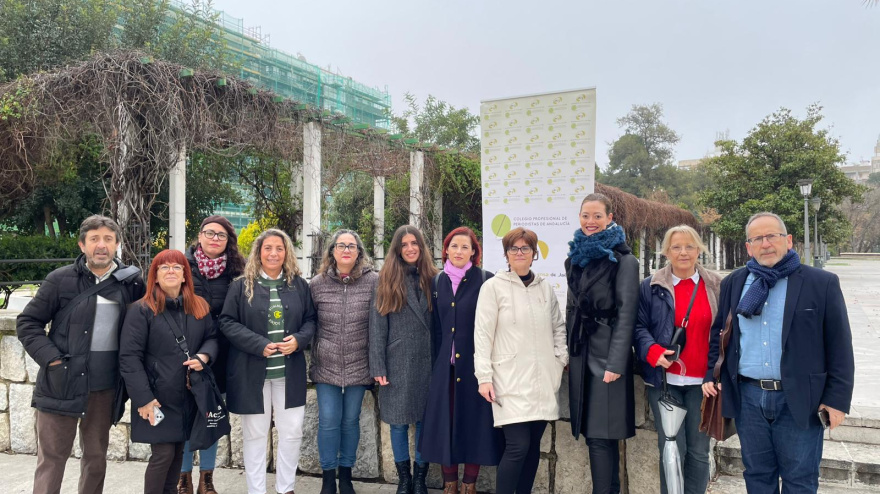 Periodistas jiennenses durante la lectura del manifiesto