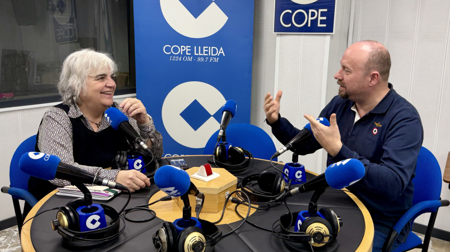 Carme Valls i Ricard Alvarez als estudis de COPE Lleida