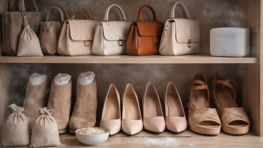 Cómo evitar que los bolsos y zapatos cojan moho dentro del armario