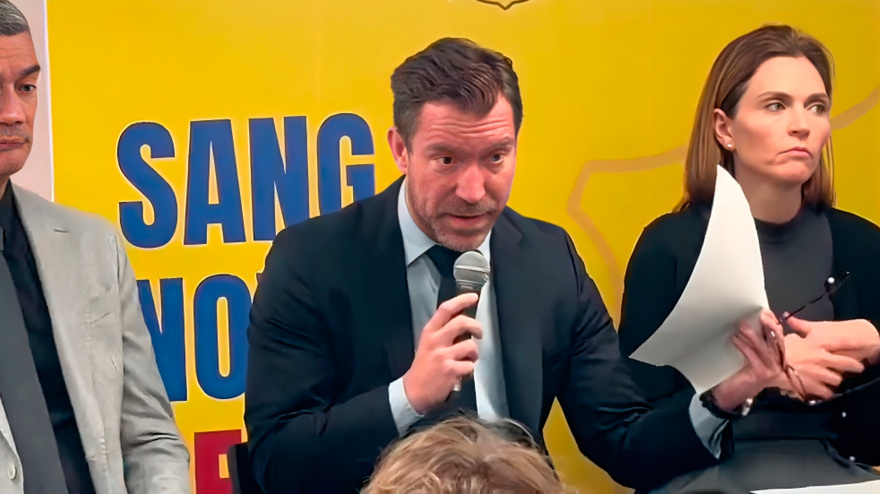 Marc Ciria, durante su comparecencia ante los medios