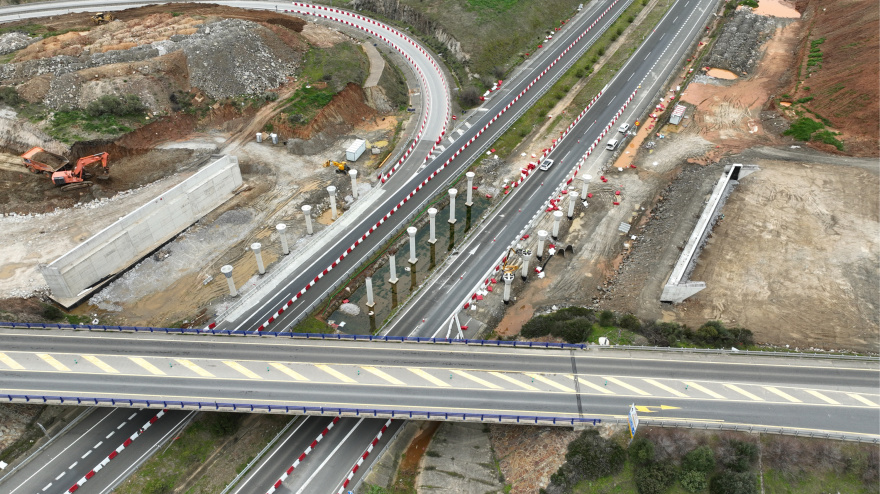 Obras de la A-58 en Cáceres