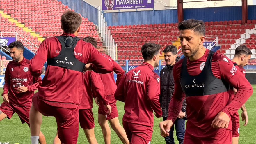 Entrenamiento del Extremadura en el Francisco de la Hera
