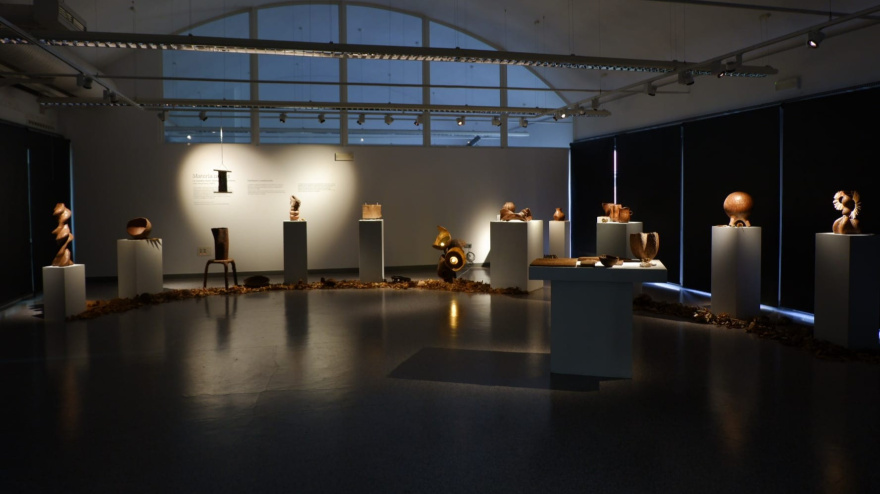 Una imagen de la exposición ubicada en la Factoría Cultural de Avilés