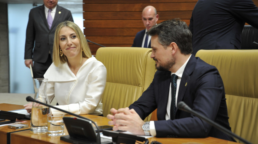Guardiola, junto a Abel Bautista, en la sesión del pasado martes