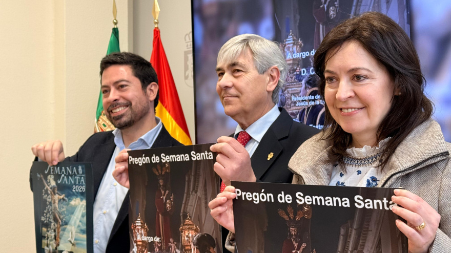 Casablanca, Barriga y García en la presentación del Pregón