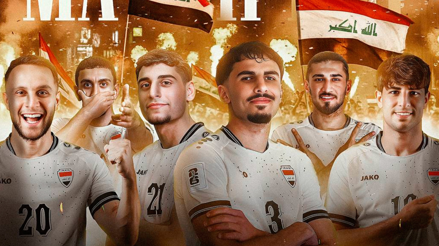 Grafismo con varios los jugadores de la selección de Irak