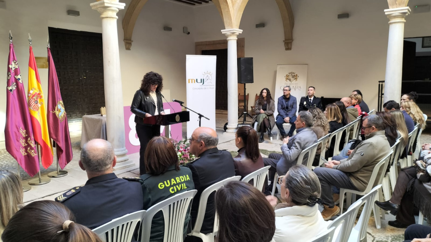 Momento del acto del 8M en Lorca