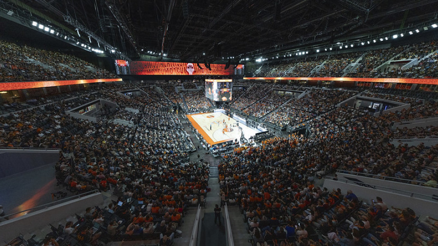 El Roig Arena, en su primer partido de baloncesto, el pasado 3 de octubre