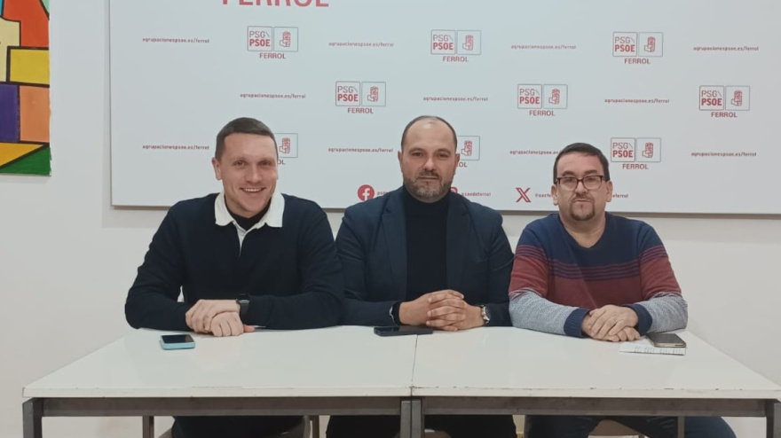 Aitor Bouza, Bernardo Fernández y Rafa Beceiro este lunes en rueda de prensa