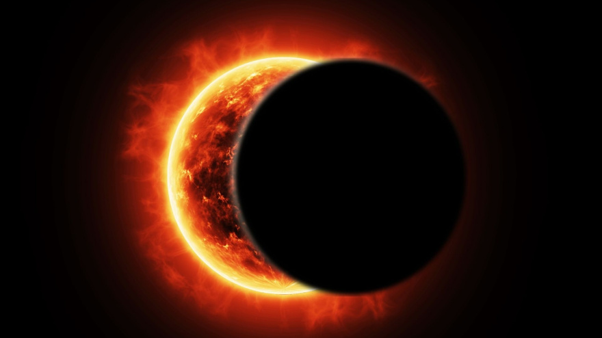 Imagen de un eclipse total de sol
