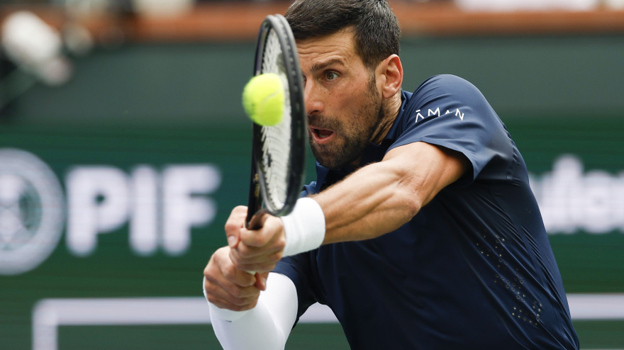 Novak Djokovic, durante un encuentro en Indian Wells