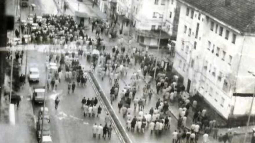 Un momento de la movilización el 10 de Marzo