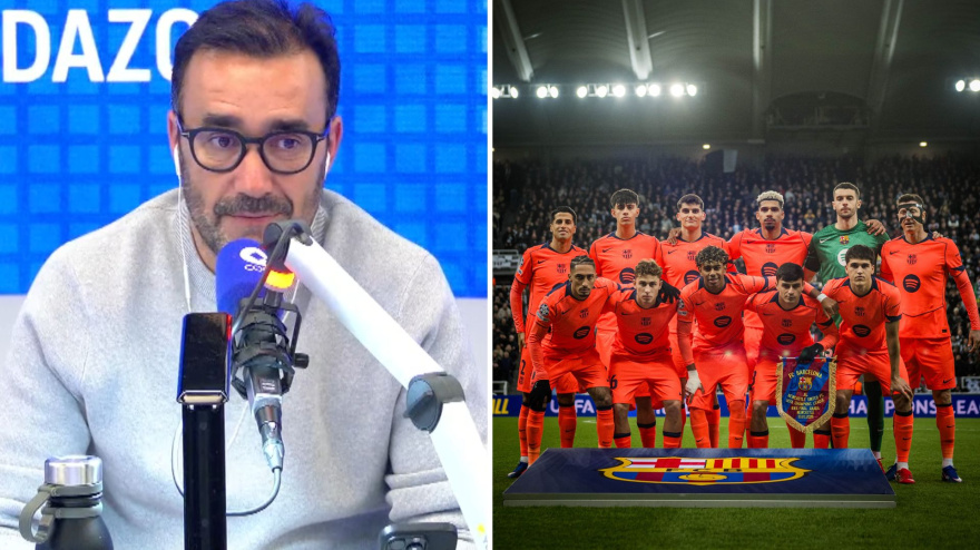 Juanma Castaño y el once del Barça contra el Newcastle