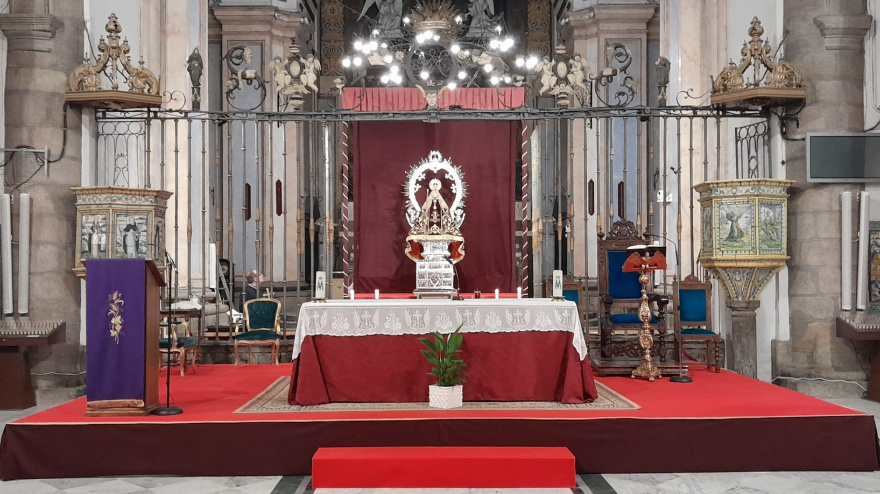 Nueva ubicación de la imagen de la Virgen del Prado