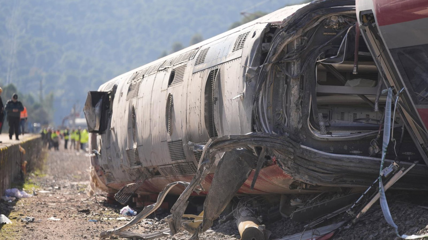 Uno de los vagones del tren de Iryo que descarriló, a 20 de enero de 2026, en Adamuz