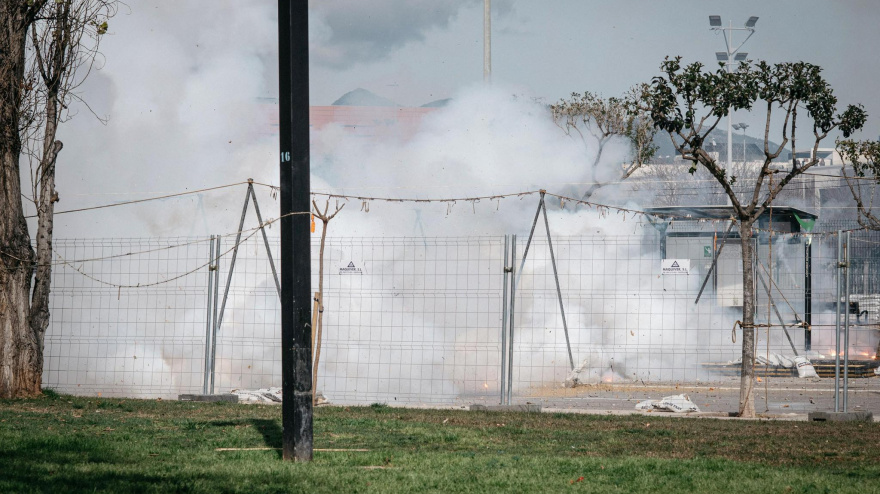 La primera mascletá de concurso de las Fiestas de la Magdalena la disparó Hermanos Fernández