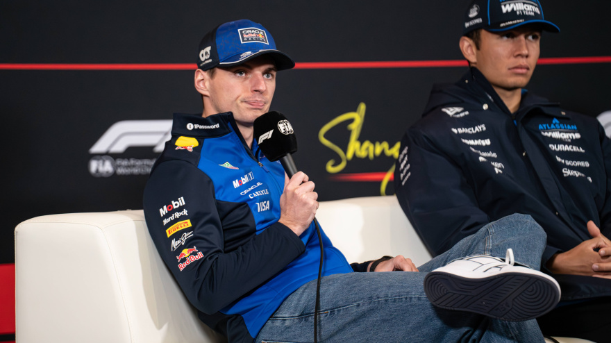 Max Verstappen, durante la rueda de prensa previa al GP de Japón de este jueves.