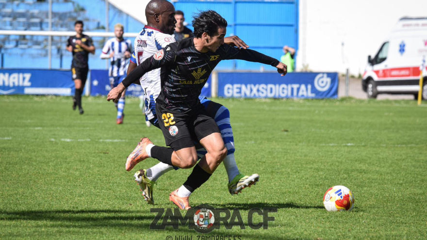 Jaime Sancho en el duelo del Zamora ante el Avilés