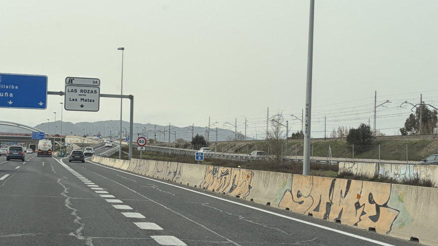 Salida 24 de la A-6 en Las Matas