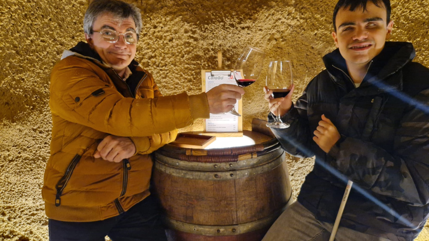 Vicente y Jorge, comparten fútbol y vino de Rioja