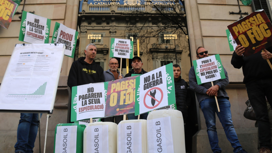 Concentración de Unió de Pagesos en Barcelona