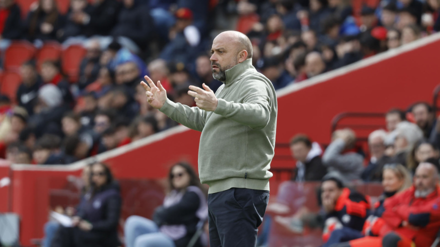 Manolo González durante el Mallorca-Espanyol