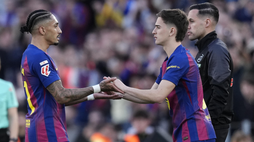 Gavi sustituye a Raphinha en el Barcelona - Sevilla