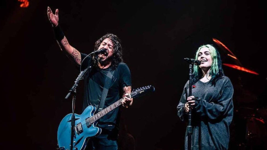 Violet Grohl con su padre