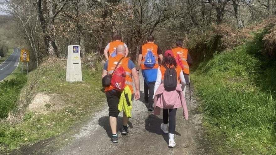 Participantes en la primera etapa del Camino de Santiago