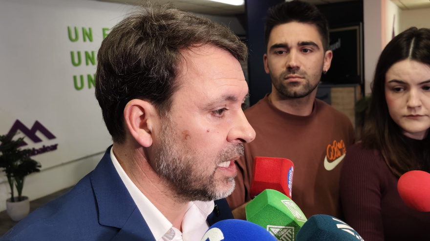 Tirado, durante la rueda de prensa de hoy