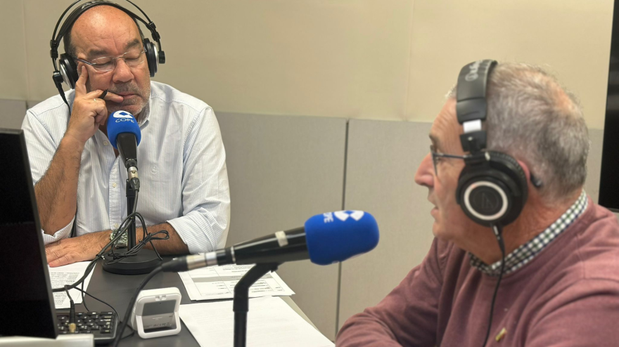 Ángel Expósito con Lorenzo Rivera, ganadero