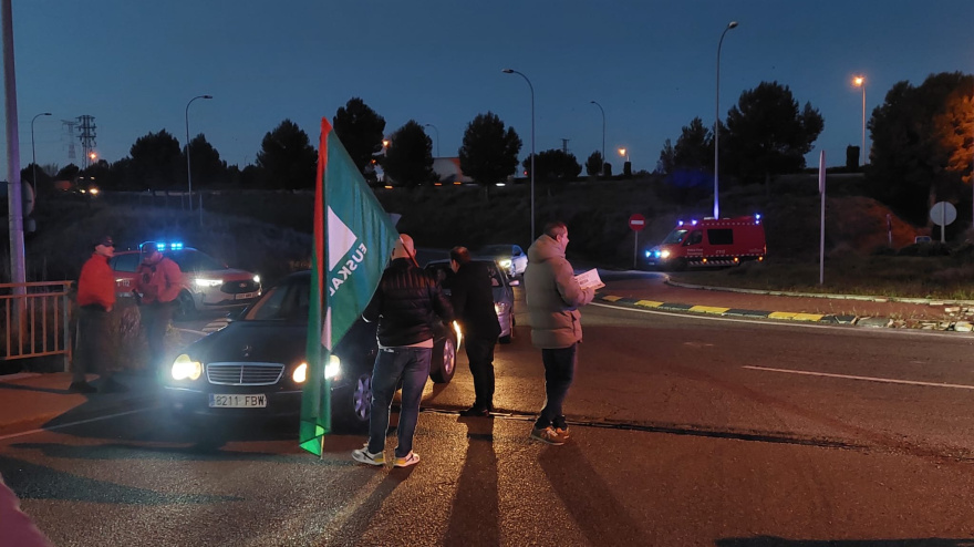 Piquetes con motivo de la huelga general por un SMI propio