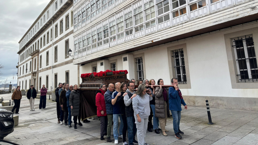 Ensayo de Semana Santa en la Venerable Orden Tercera de A Coruña
