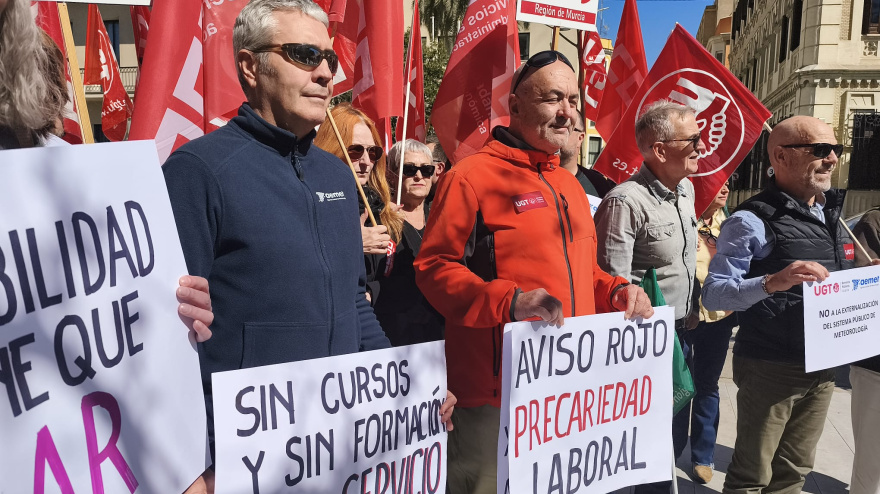 Manifestación trabajadores de AEMET